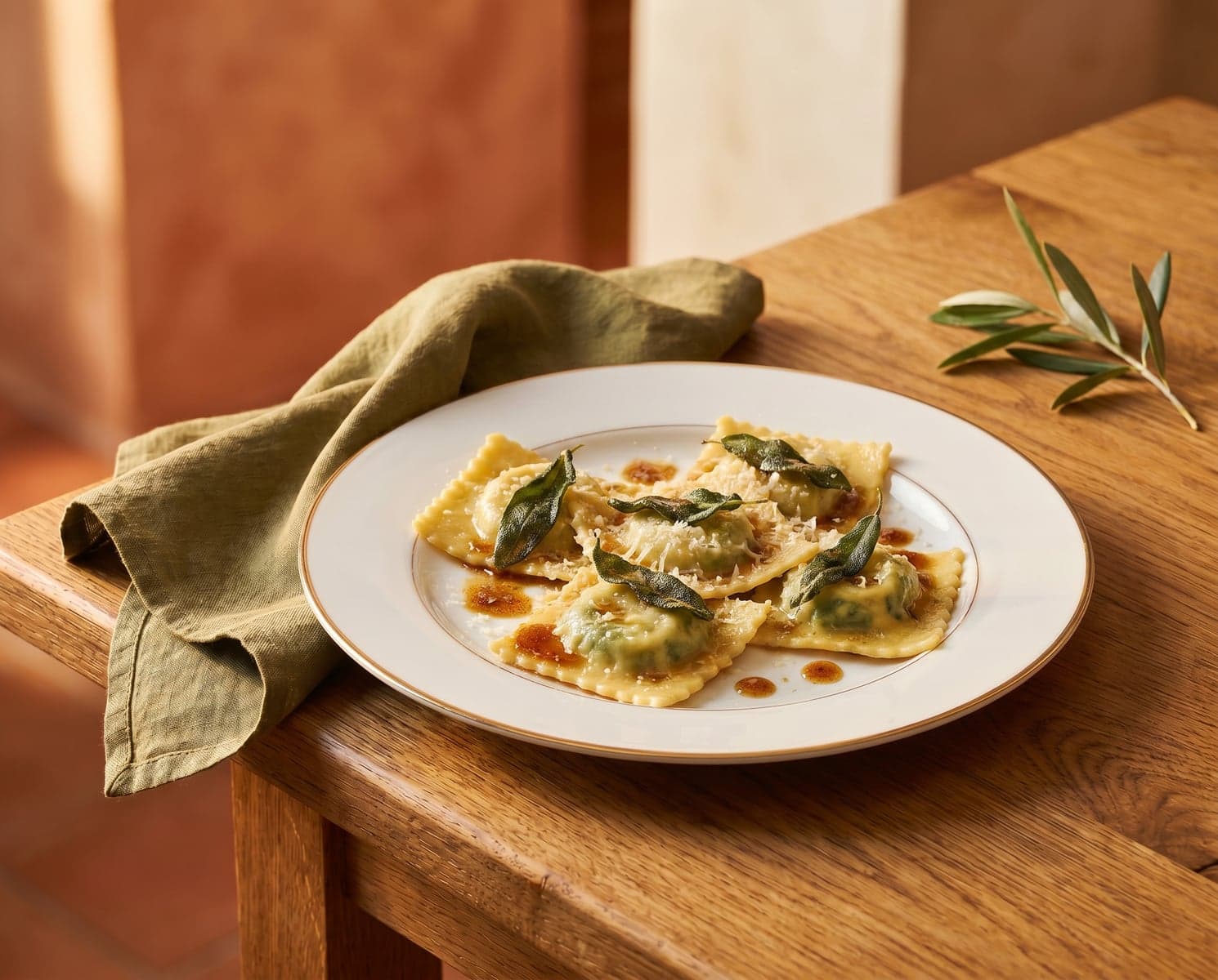 Ravioli di Ricotta e Spinaci